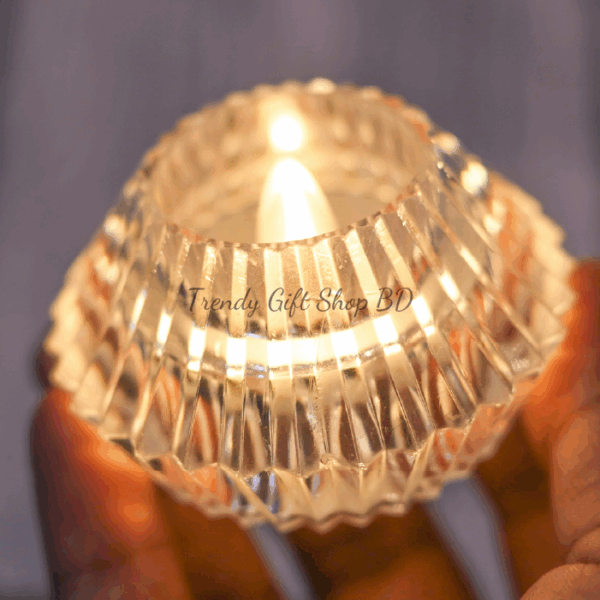 Transparent Crystal Round Shape LED Candles (Per Pcs)