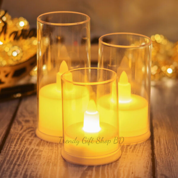Transparent LED Candle (3pcs set)